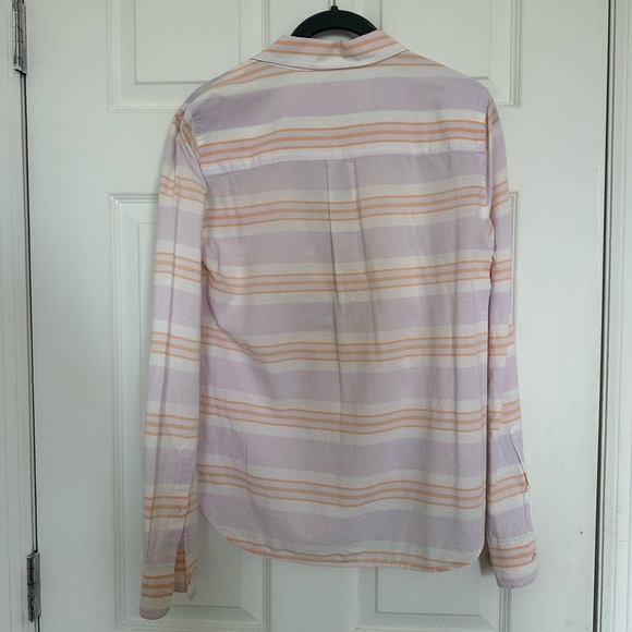 J. Crew Popover Striped Collared Shirt - Size 4 - Picture 2 of 5